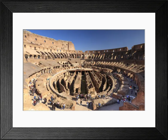 Framed Print : Italy, Rome, Colosseum interiors at sunset Framed Print : Italy, Rome, Colosseum interiors at sunset