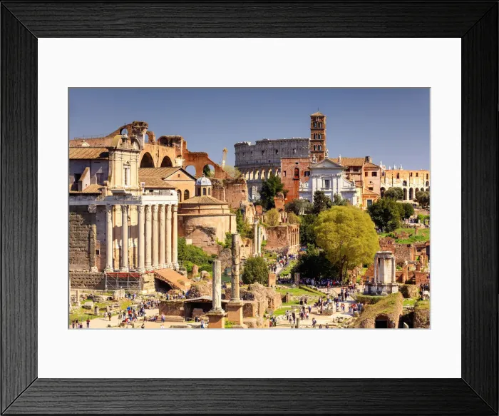 Framed Print : Italy, Rome, Colosseum and Roman Forum at sunset Framed Print : Italy, Rome, Colosseum and Roman Forum at sunset