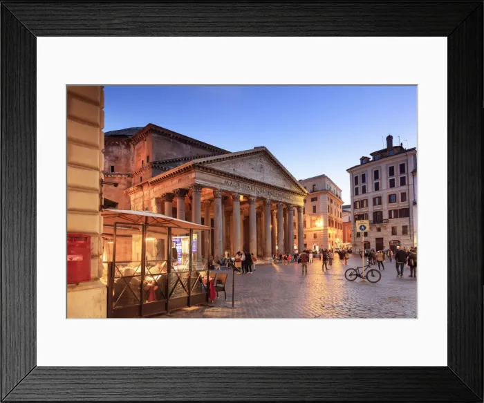 Framed Print : Italy, Rome, Pantheon and Piazza della Rotonda Fountain by night Framed Print : Italy, Rome, Pantheon and Piazza della Rotonda Fountain by night