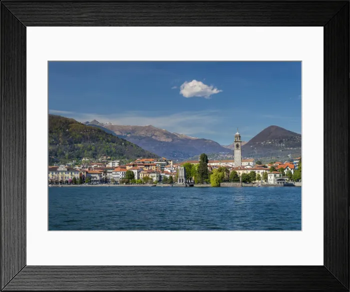 Framed Print : View over Pallanza from Lake Maggiore, Piedmont, Italy Framed Print : View over Pallanza from Lake Maggiore, Piedmont, Italy