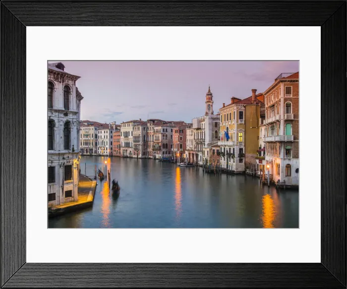 Framed Print : View of Grand Canal at sunset, Venice, Veneto, Italy Framed Print : View of Grand Canal at sunset, Venice, Veneto, Italy