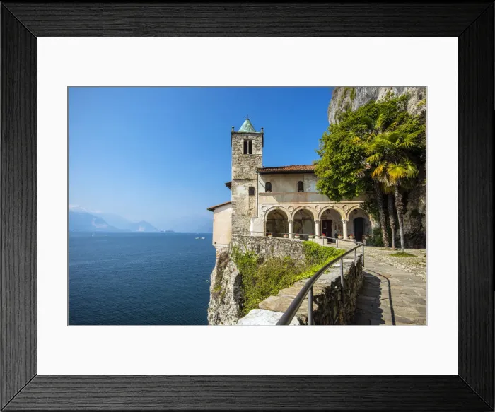 Framed Print : Hermitage of Santa Caterina del Sasso, Lake Maggiore, Lombardy, Italy Framed Print : Hermitage of Santa Caterina del Sasso, Lake Maggiore, Lombardy, Italy