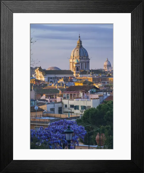 Framed Print : Rome, Lazio, Italy. Basilicas and roofs seen from Pincio hill Framed Print : Rome, Lazio, Italy. Basilicas and roofs seen from Pincio hill