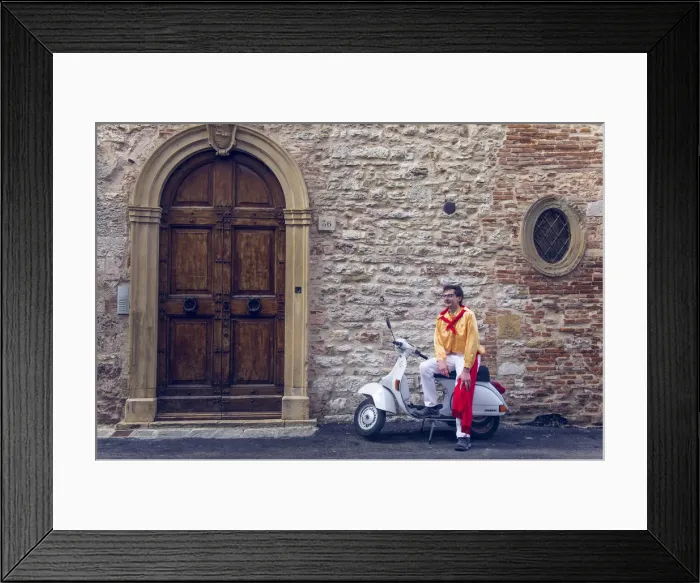 Framed Print : Gubbio, Umbria, Italy. People in typical dresses during the Race of the Candles festival Framed Print : Gubbio, Umbria, Italy. People in typical dresses during the Race of the Candles festival
