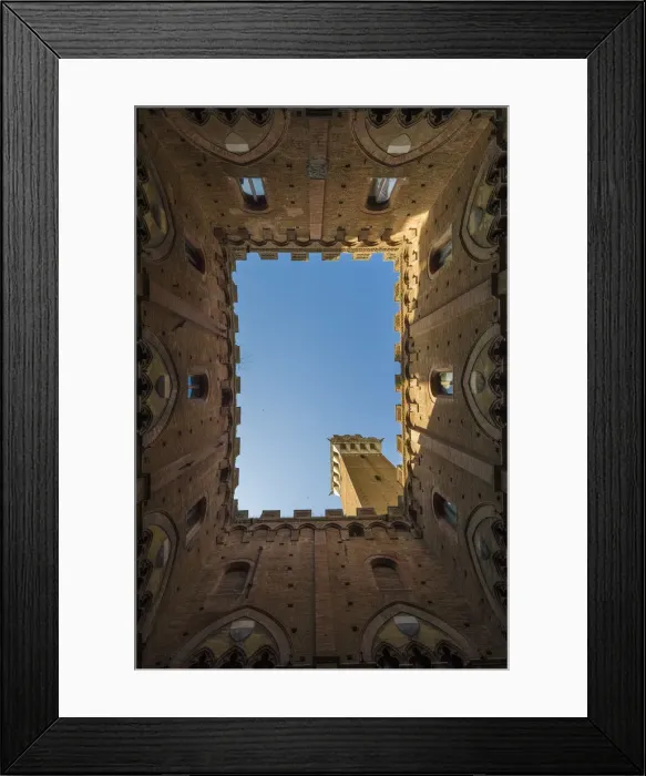 Framed Print : Siena, Tuscany, Italy. Mangias Tower and Piazza del Campo Framed Print : Siena, Tuscany, Italy. Mangias Tower and Piazza del Campo