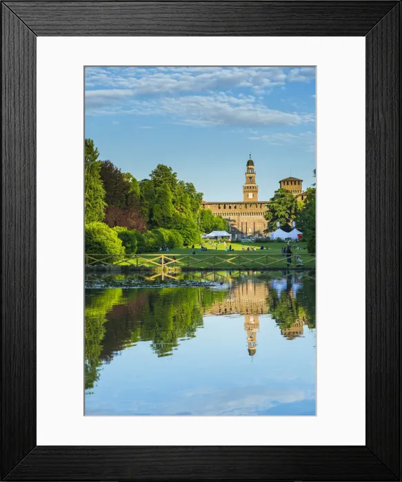 Framed Print : Milan, Lombardy, Italy. Sforza castle and Simplon park Framed Print : Milan, Lombardy, Italy. Sforza castle and Simplon park