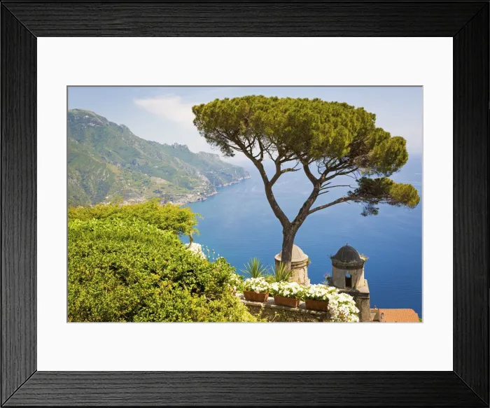 Framed Print : Ravello, Amalfi Coast, Sorrento, Italy. View of the coastline from Villa Rufolo Framed Print : Ravello, Amalfi Coast, Sorrento, Italy. View of the coastline from Villa Rufolo