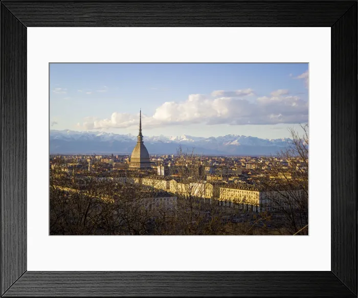 Framed Print : Turin, Piemonte, Italy. cityscape from Monte dei Cappuccini
