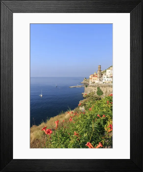Framed Print : Italy, Campania, Amalfi Coast, Salerno district. Peninsula of Sorrento. Atrani