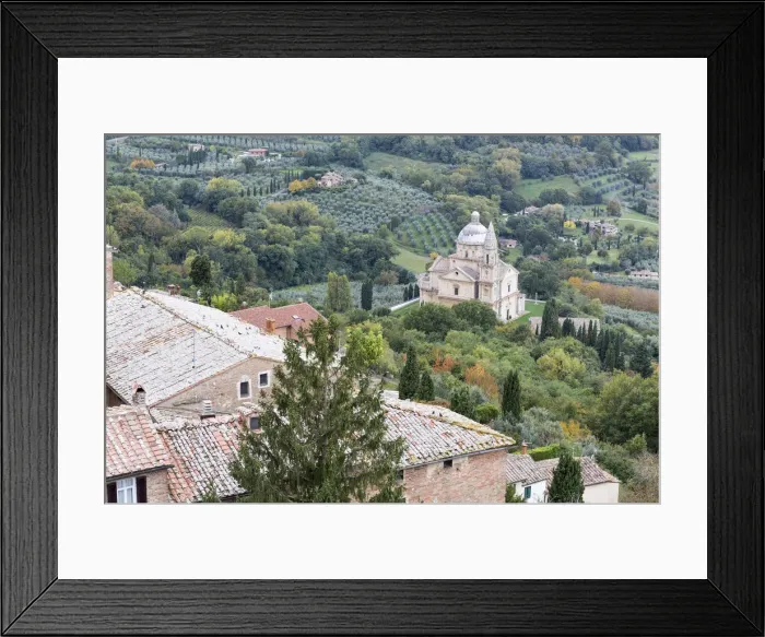 Framed Print : Madonna di San Biagio Church below Montepulciano, Tuscany, Italy