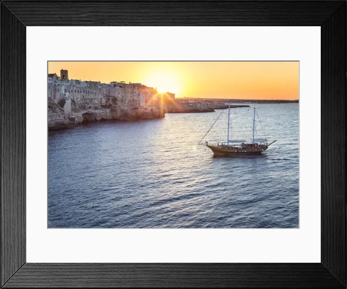 Framed Print : Italia, Italy, Apulia, Puglia, Bari district. Le Murge. Polignano a Mare Framed Print : Italia, Italy, Apulia, Puglia, Bari district. Le Murge. Polignano a Mare