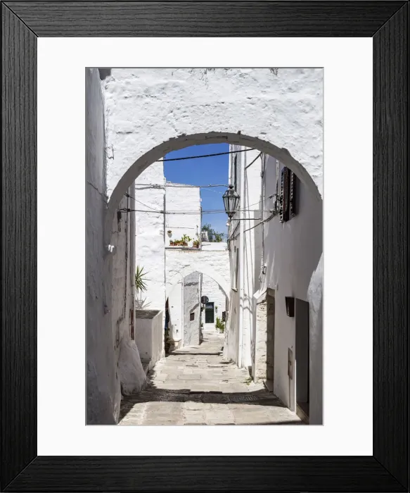 Framed Print : Italia, Italy, Apulia, Puglia, Brindisi district. Ostuni Framed Print : Italia, Italy, Apulia, Puglia, Brindisi district. Ostuni