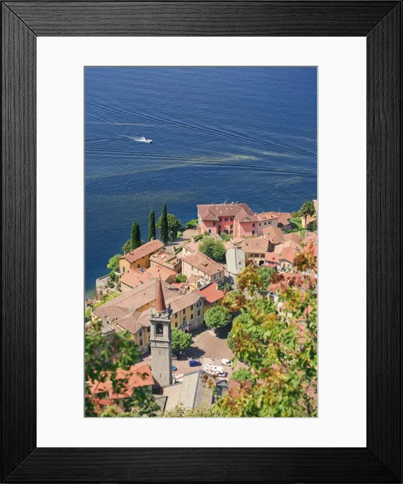 Framed Print : Italy, Lombardy, Como district. Como Lake, Varenna