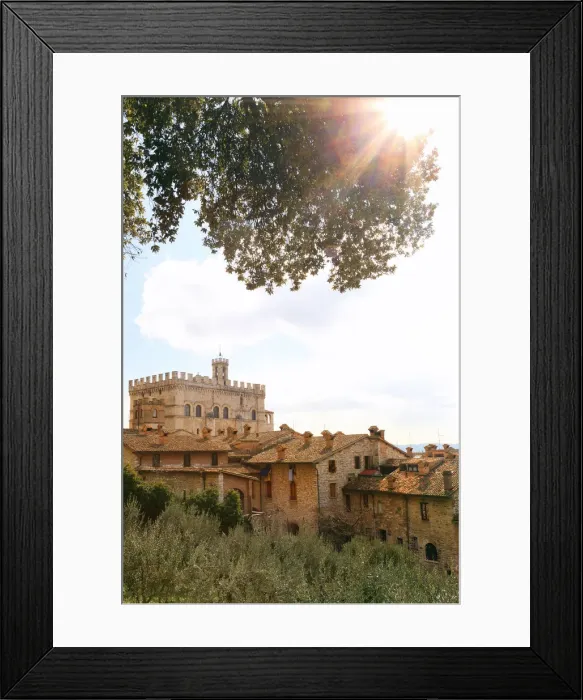 Framed Print : Italy, Umbria, Perugia district, Gubbio. View of Palazzo dei Consoli