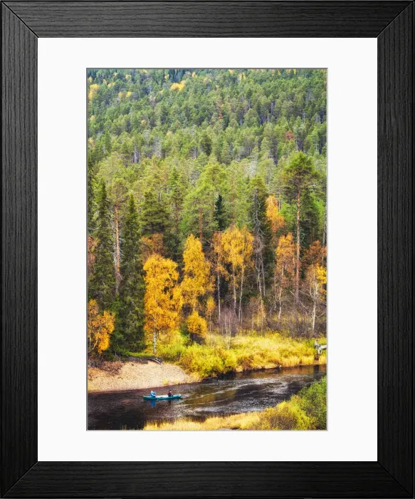 Framed Print : Europe, Finland, Lapland, Kuusamo, Oulanka National Park, kayakers on the Oulanka River Framed Print : Europe, Finland, Lapland, Kuusamo, Oulanka National Park, kayakers on the Oulanka River