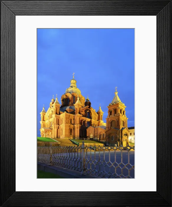 Framed Print : Uspenski Orthodox Cathedral in the evening. Helsinki, Finland Framed Print : Uspenski Orthodox Cathedral in the evening. Helsinki, Finland