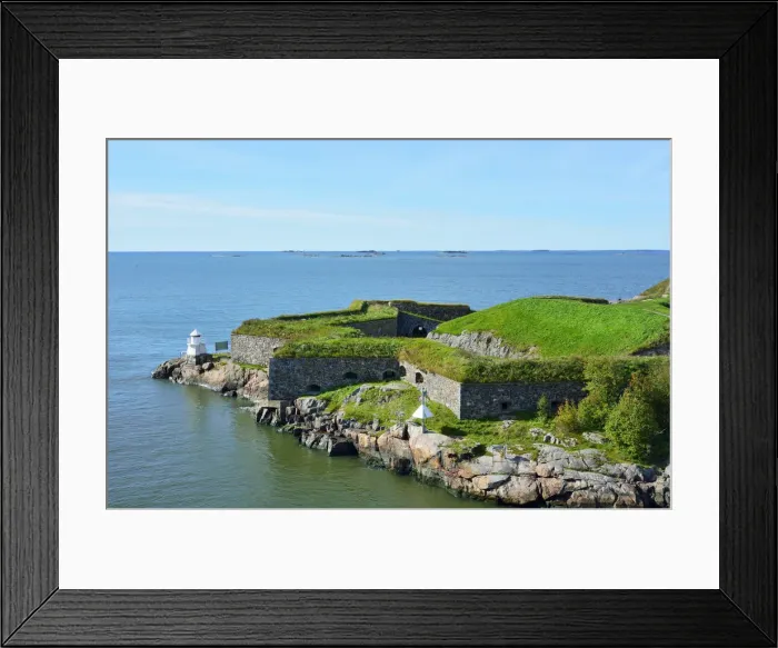 Framed Print : Suomenlinna Sea Fortress in the Helsinki bay. A Unesco World Heritage Site. Finland