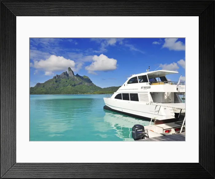 Framed Print : Boat Excursion, Mount Otemanu, Saint Regis Bora Bora Resort, Bora Bora, French Polynesia Framed Print : Boat Excursion, Mount Otemanu, Saint Regis Bora Bora Resort, Bora Bora, French Polynesia