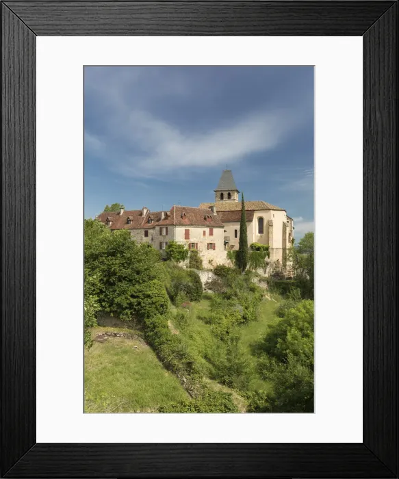 Framed Print : France, Lot, Loubressac, The medieval village and church of Loubressac surrounded Framed Print : France, Lot, Loubressac, The medieval village and church of Loubressac surrounded