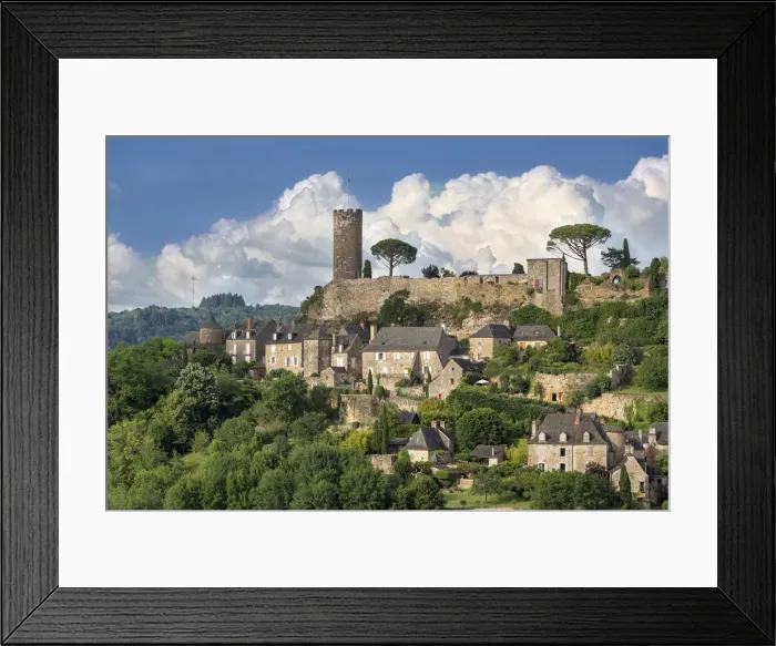 Framed Print : France, Limousin, Correze, Turenne, The medieval village and castle of Turenne Framed Print : France, Limousin, Correze, Turenne, The medieval village and castle of Turenne