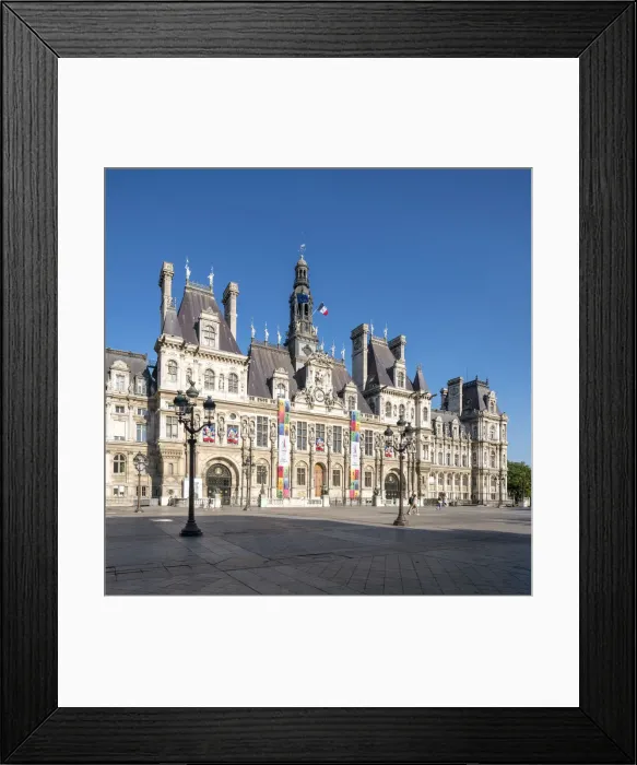 Framed Print : Hotel de Ville, housing of the citys local administration, Paris, France