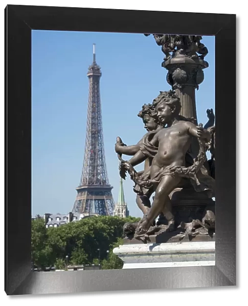 Pont Alexandre III and Eiffel Tower, Paris, France
