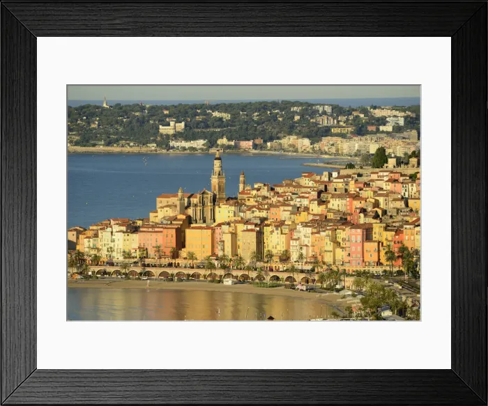 Framed Print : Menton, Cote D azur, France, Europe