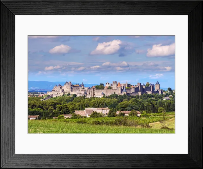 Framed Print : The medieval fortified city, Carcassonne, Languedoc-Roussillon, France Framed Print : The medieval fortified city, Carcassonne, Languedoc-Roussillon, France