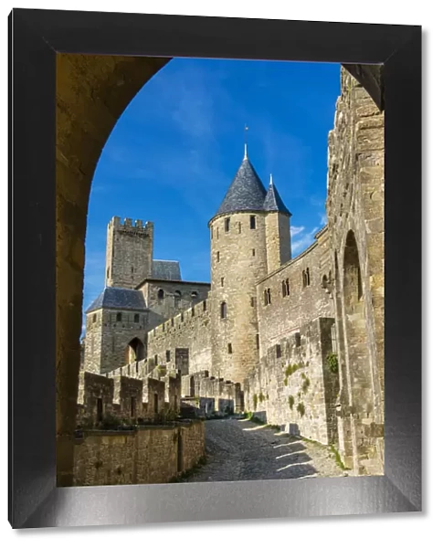 The medieval fortified city, Carcassonne, Languedoc-Roussillon, France