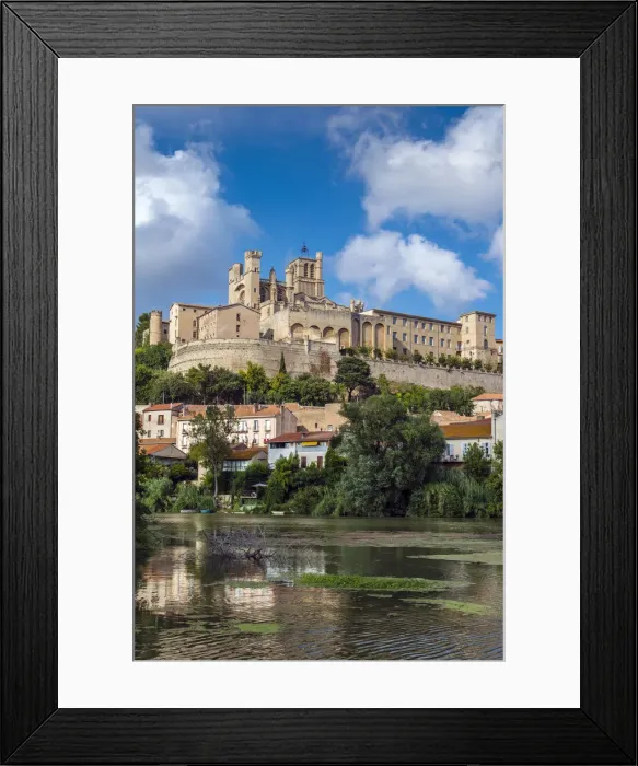 Framed Print : St. Nazaire Cathedral and Pont Vieux or Old Bridge, Beziers, Languedoc-Roussillon, France Framed Print : St. Nazaire Cathedral and Pont Vieux or Old Bridge, Beziers, Languedoc-Roussillon, France