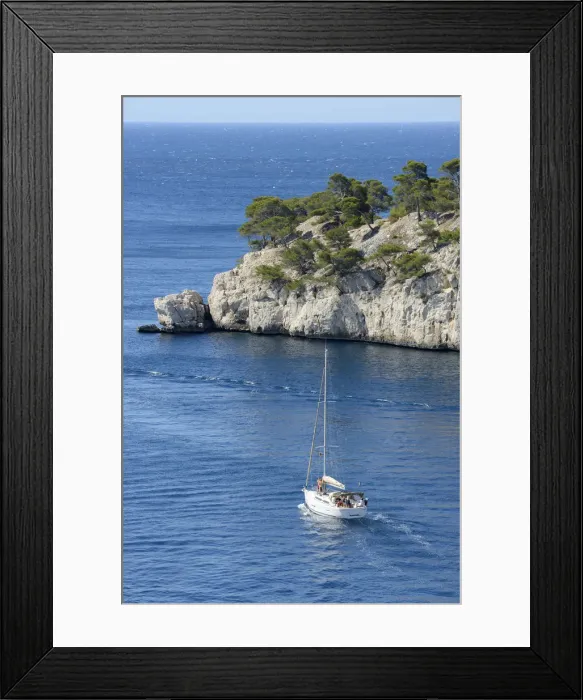 Framed Print : Sailing of the coast of Cassis, Provence Alpes Cote d Azur, Provence, France, Europe Framed Print : Sailing of the coast of Cassis, Provence Alpes Cote d Azur, Provence, France, Europe