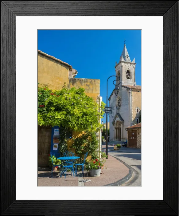 Framed Print : Picturesque view of a typical village of Provence, France Framed Print : Picturesque view of a typical village of Provence, France