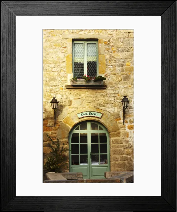 Framed Print : Restaurant Door, Carcassonne, France Framed Print : Restaurant Door, Carcassonne, France