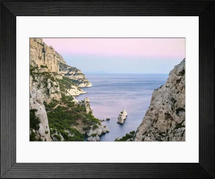 Framed Print : Mediterranean landscape at Calanque de Sugiton, Parc National des Calanques Framed Print : Mediterranean landscape at Calanque de Sugiton, Parc National des Calanques
