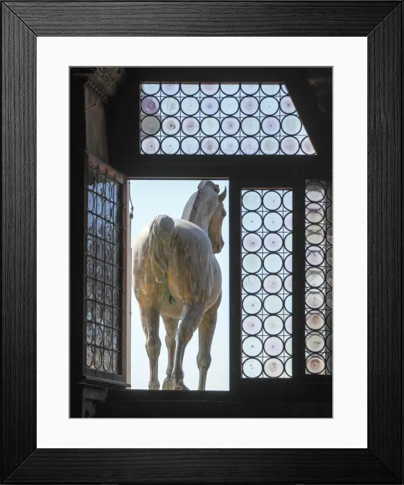 Framed Print : Horses of Saint Mark, Quadriga, St Marks Basilica, Venice, Veneto, Italy, Europe