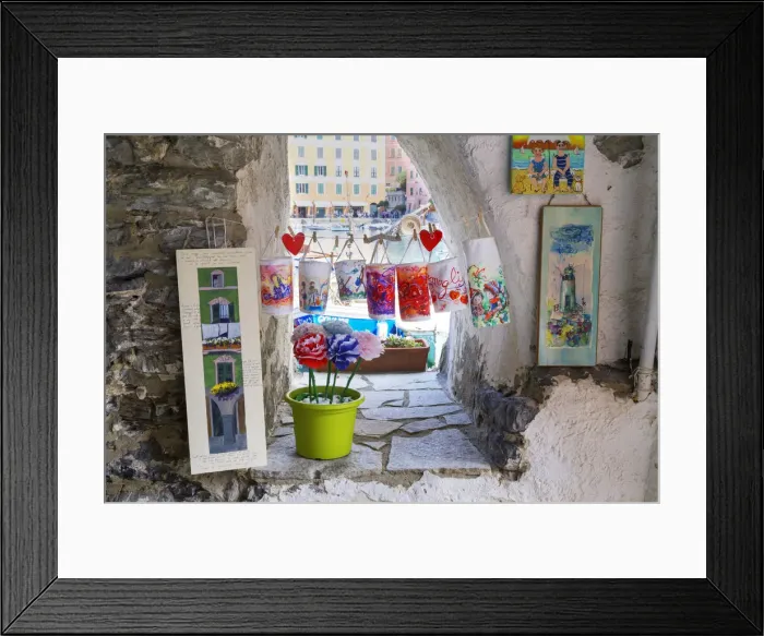 Framed Print : Souvenirs shop, Camogli, Liguria, Italy, Europe Framed Print : Souvenirs shop, Camogli, Liguria, Italy, Europe