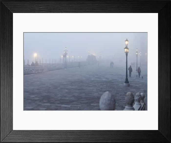Framed Print : Piazzetta di San Marco in Fog, Venice, Veneto, Italy Framed Print : Piazzetta di San Marco in Fog, Venice, Veneto, Italy