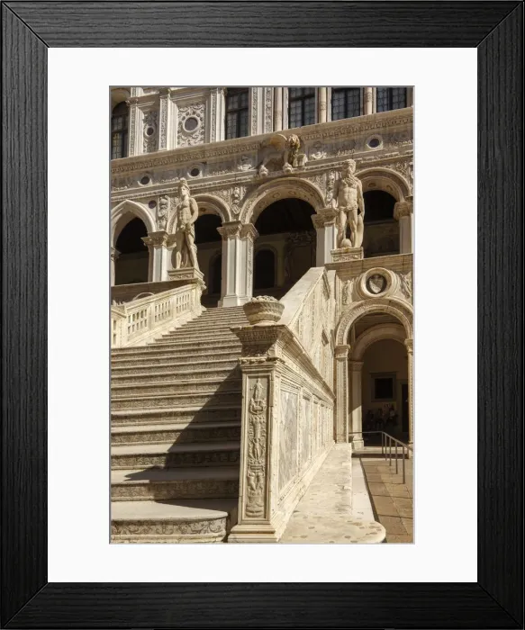 Framed Print : Scala dei Giganti, Sculpture Mars and Neptune in the courtyard of the Doges Palace Framed Print : Scala dei Giganti, Sculpture Mars and Neptune in the courtyard of the Doges Palace