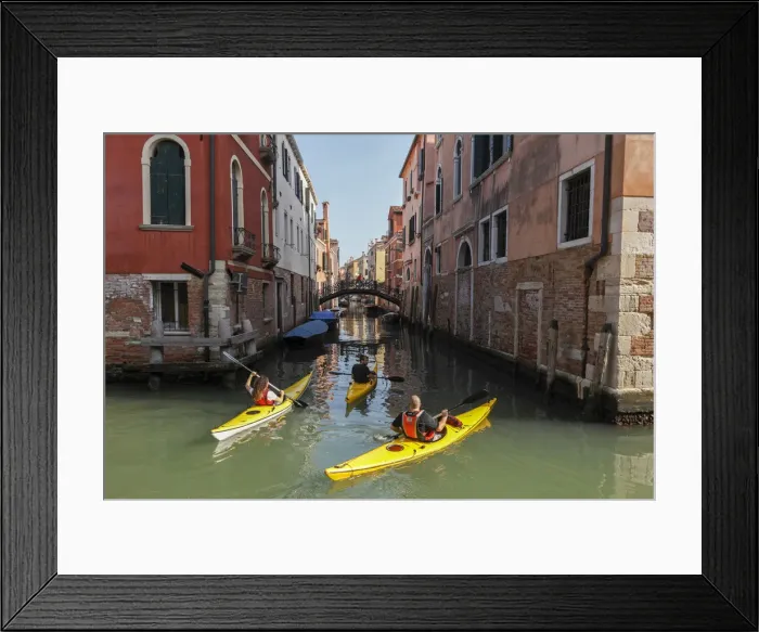 Framed Print : Kayaks in Venice, Veneto, Italy, Europe Framed Print : Kayaks in Venice, Veneto, Italy, Europe