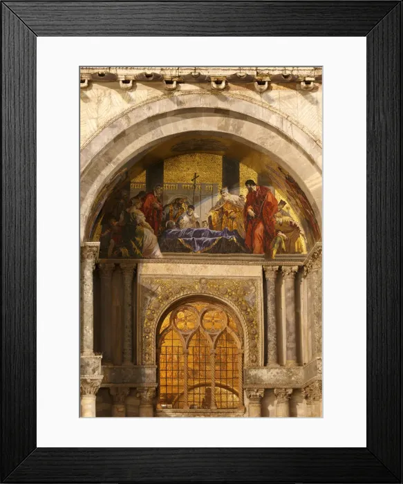 Framed Print : Detail of the facade of Basilica di San Marco (St Framed Print : Detail of the facade of Basilica di San Marco (St