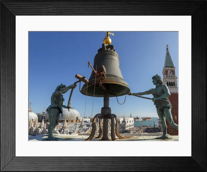 Framed Print : The Moors on top of the St Marks Clock Tower, St Marks Square, Venice, Veneto Framed Print : The Moors on top of the St Marks Clock Tower, St Marks Square, Venice, Veneto