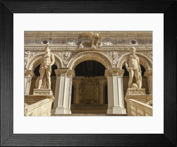Framed Print : Scala dei Giganti, Sculpture Mars and Neptune in the courtyard of the Doges Palace Framed Print : Scala dei Giganti, Sculpture Mars and Neptune in the courtyard of the Doges Palace