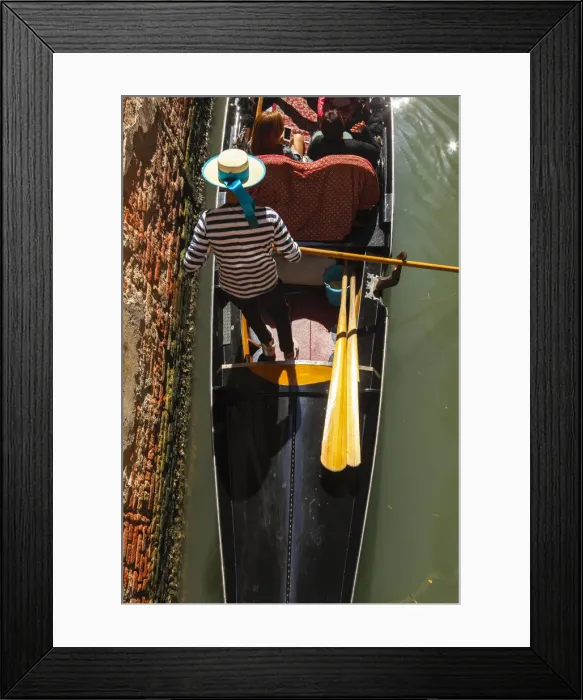Framed Print : Gondola in a Canal, Venice, Veneto, Italia, Europe Framed Print : Gondola in a Canal, Venice, Veneto, Italia, Europe