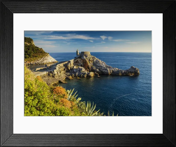 Framed Print : St. Peters Church on Coast, Portovenere, Liguria, Italy Framed Print : St. Peters Church on Coast, Portovenere, Liguria, Italy