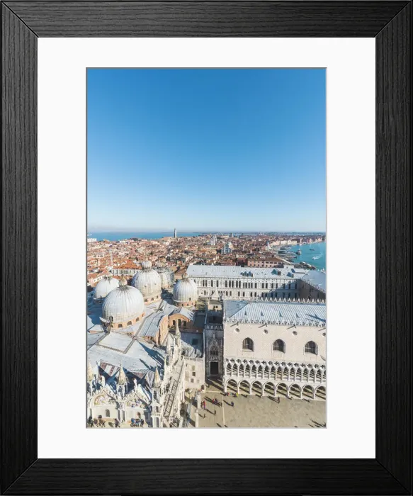 Framed Print : Venice, Veneto, Italy. High angle view over St Marks Basilica and Doges Palace Framed Print : Venice, Veneto, Italy. High angle view over St Marks Basilica and Doges Palace