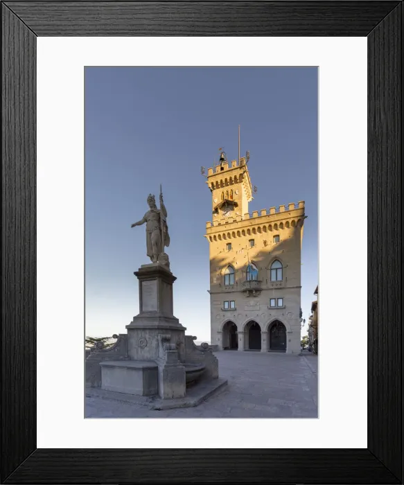 Framed Print : Republic of San Marino, Repubblica di San Marino San Marino. Government Palace Framed Print : Republic of San Marino, Repubblica di San Marino San Marino. Government Palace
