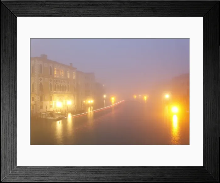 Framed Print : Grand Canal in Morning Fog, Venice, Veneto, Italy Framed Print : Grand Canal in Morning Fog, Venice, Veneto, Italy