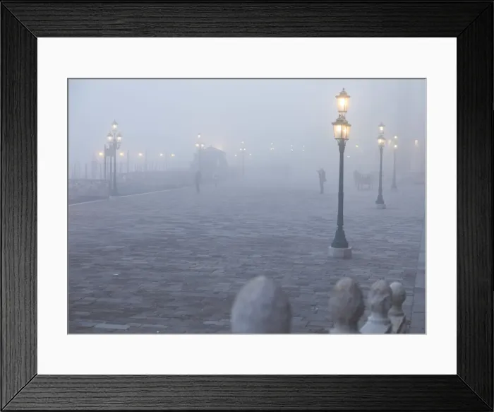 Framed Print : Piazzetta di San Marco in Fog, Venice, Veneto, Italy Framed Print : Piazzetta di San Marco in Fog, Venice, Veneto, Italy