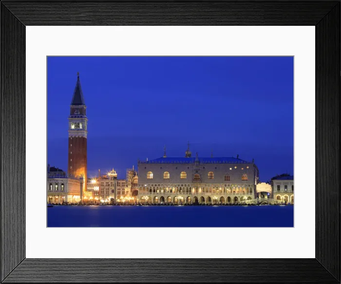 Framed Print : View from the Bacino di San Marco towards the Saint Marks square with the Campanile Framed Print : View from the Bacino di San Marco towards the Saint Marks square with the Campanile
