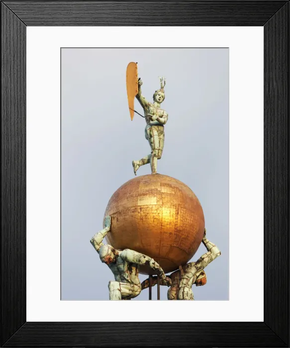 Framed Print : The Two Slaves Hold a Golden Ball Upon which Giuseppe Benonis Fortune Stands Framed Print : The Two Slaves Hold a Golden Ball Upon which Giuseppe Benonis Fortune Stands